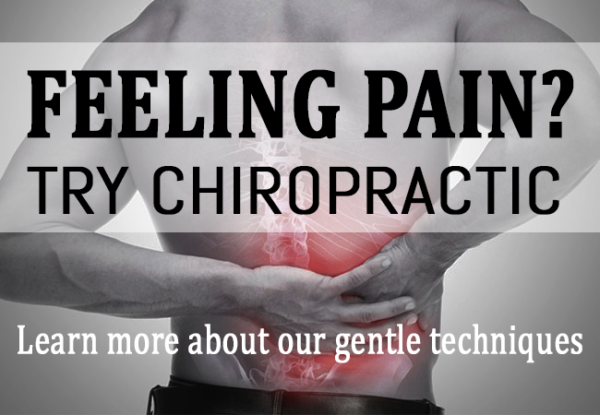Feeling pain? Try chiropractic. Click here to learn more about our gentle techniques.